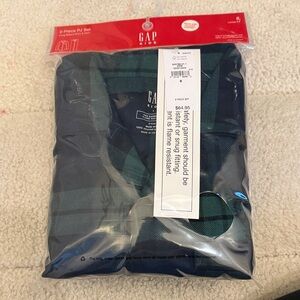 GAP Kids Plaid Pajama Set in Green and Blue